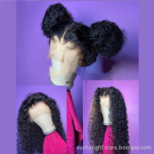 Cheap 10a 13x6 Glueless HD Lace Frontal Wig, Thick Cambodian Kinky Curly Human Hair Soft Transparent Swiss Lace Wig For Women